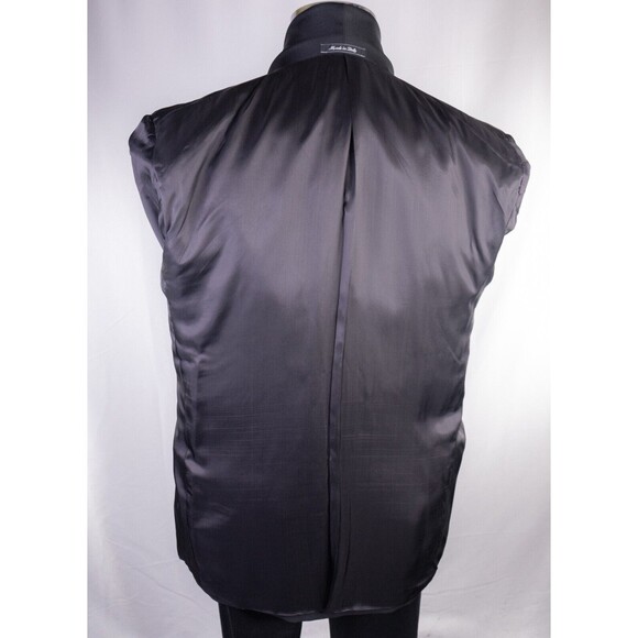 Vito Rufolo Blazer Jacket Men's Size 39-40L Made In Italy Black Solid Tuxedo - Picture 9 of 15